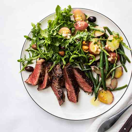 Steak Salad with Green Beans, Potatoes, and Olives